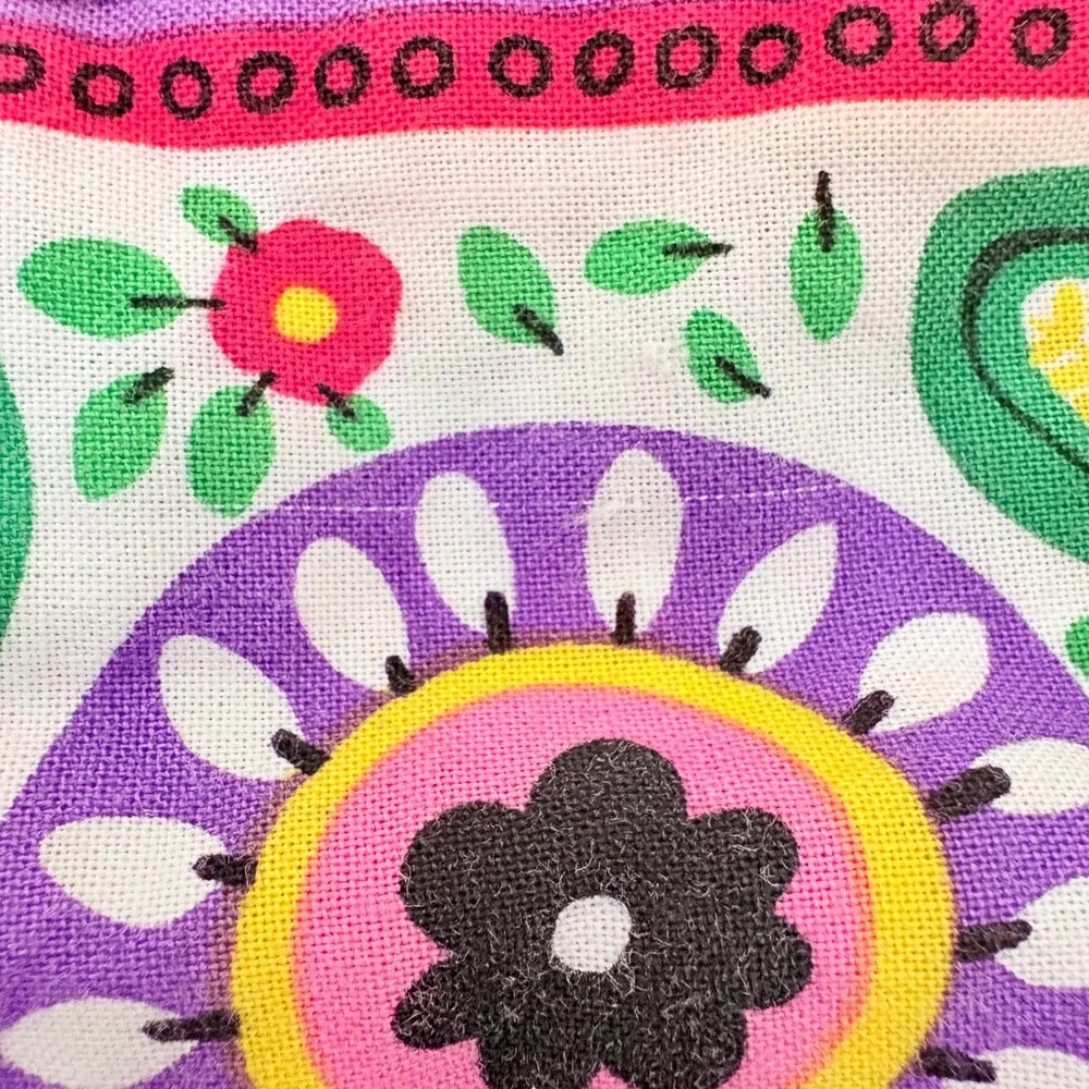Vera Bradley Quilted Tote Bag Cotton Top Handle Purse Retired Print Viva La Vera